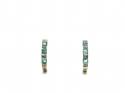 9ct Emerald & Diamond Drop Earrings