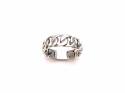 Silver Curb Link Band Ring