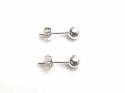 Silver Plain Ball Stud Earrings 5mm