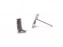 Silver Cowboy Boot Stud Earrings