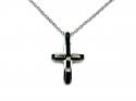 Stainless Steel Black IP Plating Cross & Chain