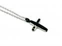 Stainless Steel Black IP Plating Cross & Chain