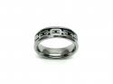 Tungsten Carbide Black Carbon Fibre Link Ring