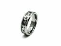 Tungsten Carbide Black Carbon Fibre Link Ring