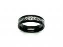 Tungsten Carbide Meteorite Honeycomb Inlay Ring