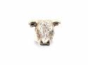 9ct Yellow Gold Bulls Head Ring