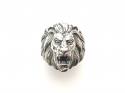 Silver Lion Head Ring