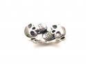 Silver Skull Head Torque Ring