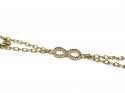 Gold Plated Silver White Topaz Bracelet