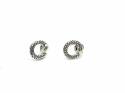 Silver Cobra Snake Stud Earrings