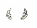 Silver Angel Wing Stud Earrings