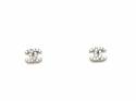 Silver Cz Cc Stud Earrings