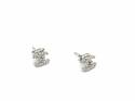 Silver Cz Cc Stud Earrings