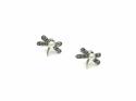 Silver Marcasite Dragonfly Stud Earrings