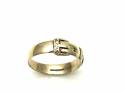 9ct Yellow Gold Diamond Buckle Ring