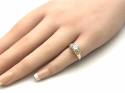 14ct Yellow Gold CZ 3 Stone Ring