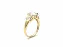 14ct Yellow Gold CZ 3 Stone Ring