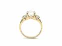 14ct Yellow Gold CZ 3 Stone Ring