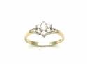 14ct Yellow Gold CZ Cluster Ring