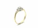 14ct Yellow Gold CZ Cluster Ring