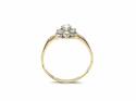 14ct Yellow Gold CZ Cluster Ring