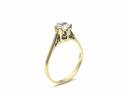 14ct Yellow Gold CZ Solitaire Ring