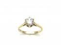 14ct Yellow Gold CZ Solitaire Ring