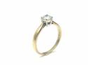 9ct Yellow Gold CZ Solitaire Ring