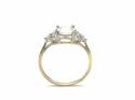 9ct Yellow Gold CZ 3 Stone Ring