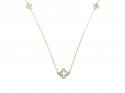 9ct Yellow Gold Mother Of Pearl Clover Necklace