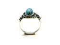 Silver Reconstituted Turquoise Ring