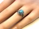 Silver Reconstituted Turquoise Ring