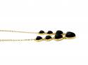 Gold Plated Silver Onyx Necklet