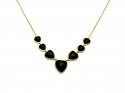 Gold Plated Silver Onyx Necklet