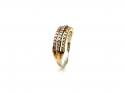 Gold Plated Silver Diamond Pave Ring