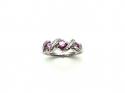 9ct Pink Sapphire & Diamond Ring