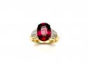 18ct Rhodolite Garnet & Diamond Ring