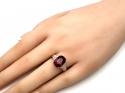 18ct Rhodolite Garnet & Diamond Ring