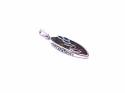 Silver Two Colour Marquise Shaped Pendant