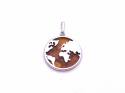 Silver Amber World Pendant 24mm