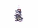 Silver and Two Colour Amber Bulldog Pendant