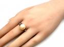 Silver Kaori Pearl & White Topaz Ring