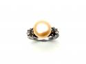 Silver Kaori Pearl & White Topaz Ring