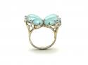 Silver Aqua Chalcedony & Topaz Ring