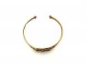 9ct Yellow Gold Garnet Torque Bangle