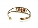 9ct Yellow Gold Garnet Torque Bangle