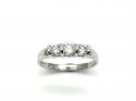 9ct White Gold CZ 3 Stone Ring