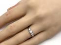 9ct White Gold CZ 3 Stone Ring