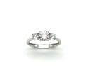 9ct White Gold CZ 3 Stone Ring