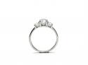 9ct White Gold CZ 3 Stone Ring